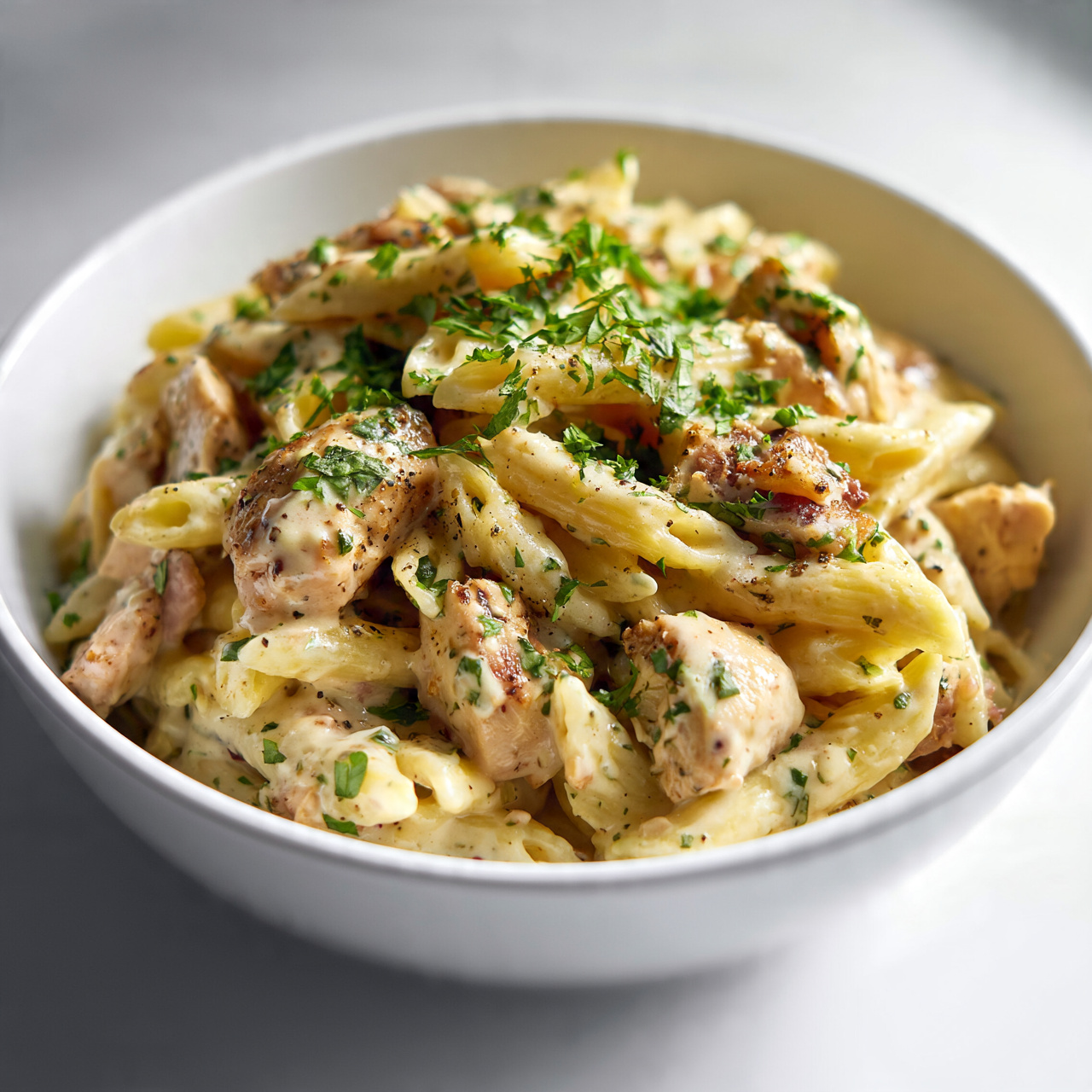 Quick Chicken Pasta with Cowboy Butter Cream Sauce