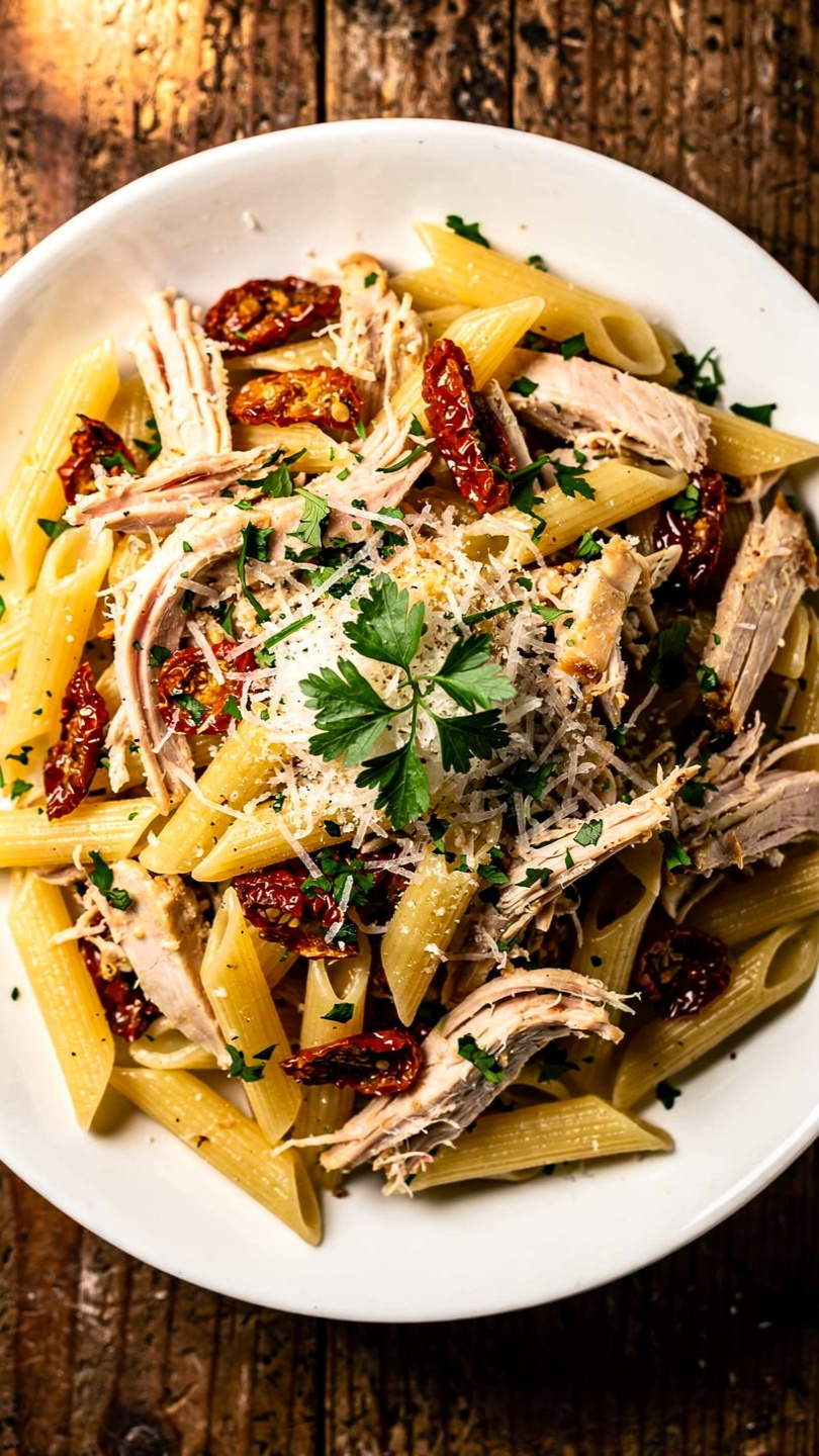 Easy Rotisserie Chicken Parmesan Pasta (One-Pan Dinner)
