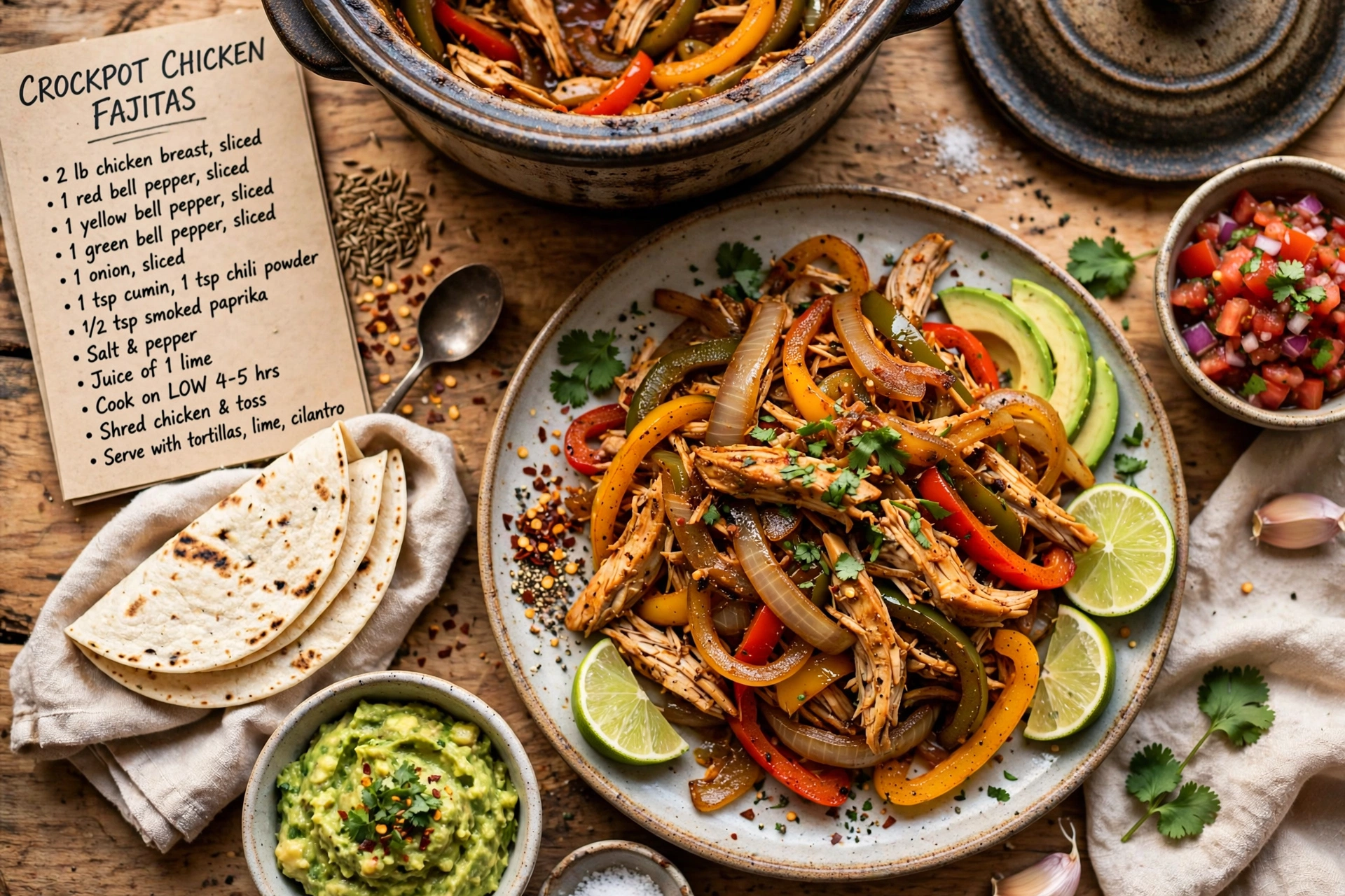 Crockpot Chicken Fajitas